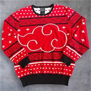 🚫SOLD🚫 Naruto Shippuden Akatsuki Cloud Holiday Sweater M